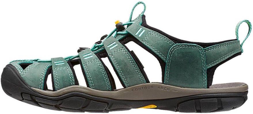 Keen Clearwater Dames Wandelsandalen Mineral Blue Yellow Aqua Leer K1014371