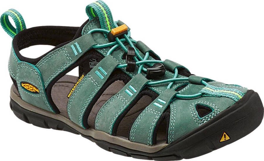 Keen Clearwater Dames Wandelsandalen Mineral Blue Yellow Aqua Leer K1014371