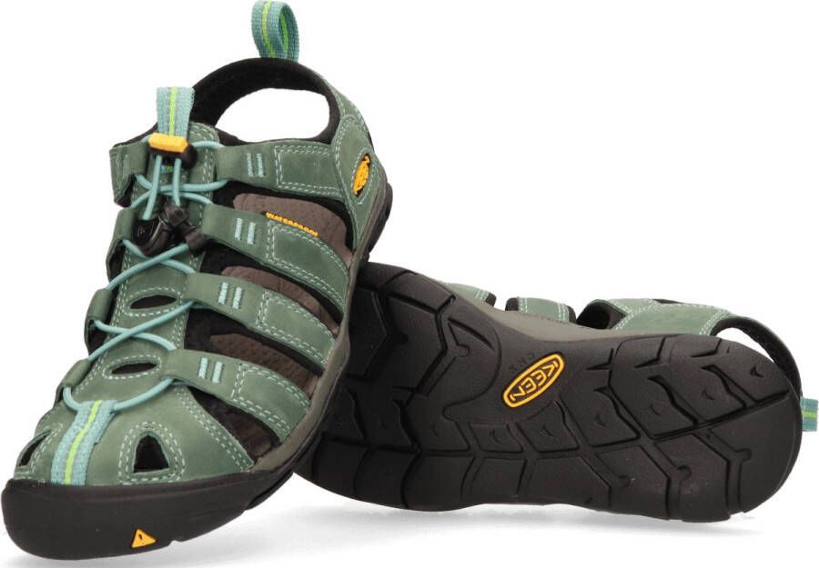 Keen Clearwater Dames Wandelsandalen Mineral Blue Yellow Aqua Leer K1014371