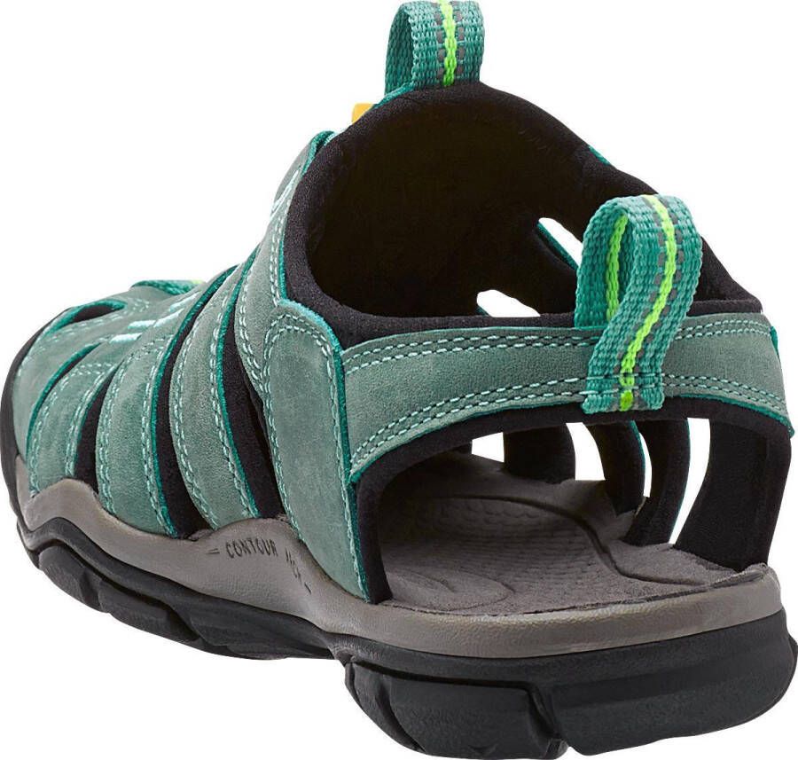 Keen Clearwater Dames Wandelsandalen Mineral Blue Yellow Aqua Leer K1014371