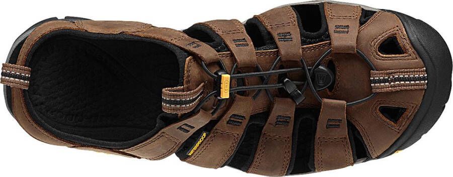 Keen Clearwater Heren Wandelsandalen Dark Earth Black Bruin Leer K1013106