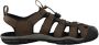 Keen Clearwater Heren Wandelsandalen Dark Earth Black Bruin Leer K1013106 - Thumbnail 8