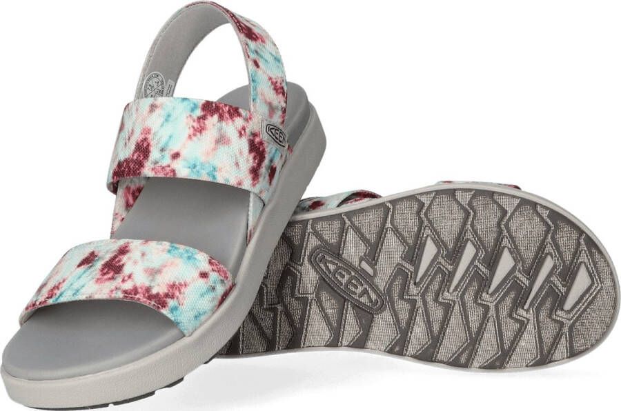 Keen Elle Backstrap Dames Sandalen Andorra Tie Dye Wit Gerecyclede PET flessen K1026043