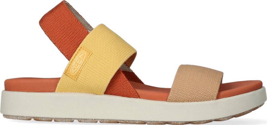 Keen Elle Backstrap Dames Sandalen Fossil Orange Silver Birch Oranje Gerecyclede PET flessen K1026041