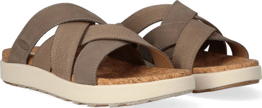 Keen Elle Mixed Slide Dames Slippers Brindle Birch