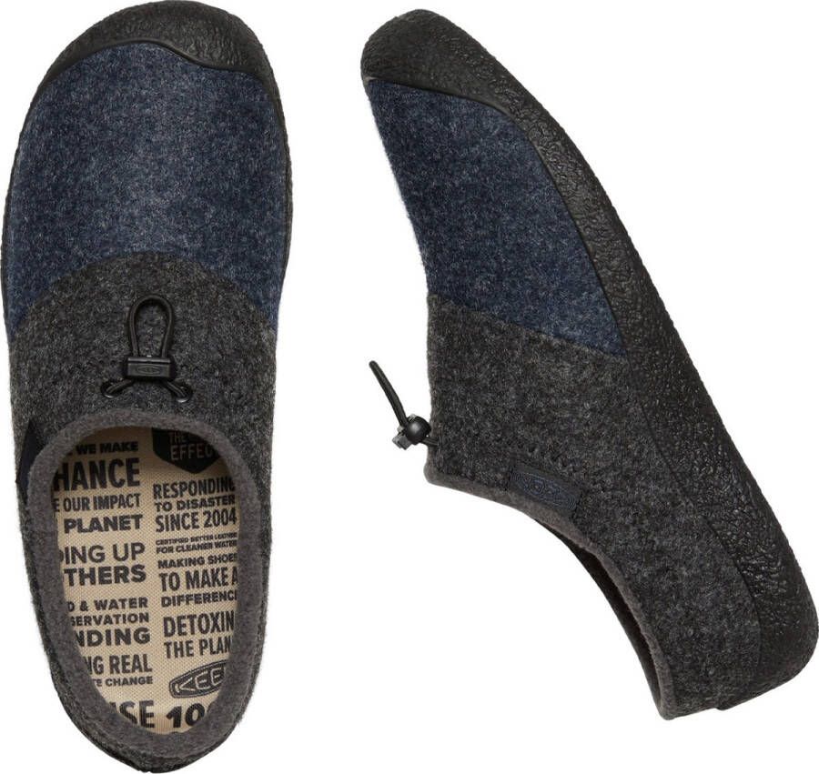 Keen Howser III Slide Heren Slip-On Black Iris Felt Magnet Zwart Gerecyclede PET flessen K1026658 - Foto 14