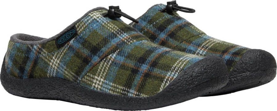 Keen Howser III Slide Heren Slip-On Green Plaid Black Groen Gerecyclede PET flessen K1026656