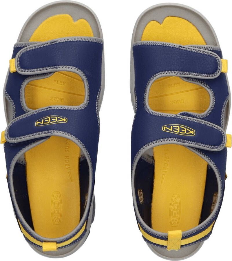 Keen Knotch Creek Older Kids' Open-Toe Sandalen Blue Depths Yellow Blauw Nylon K1026159 - Foto 10