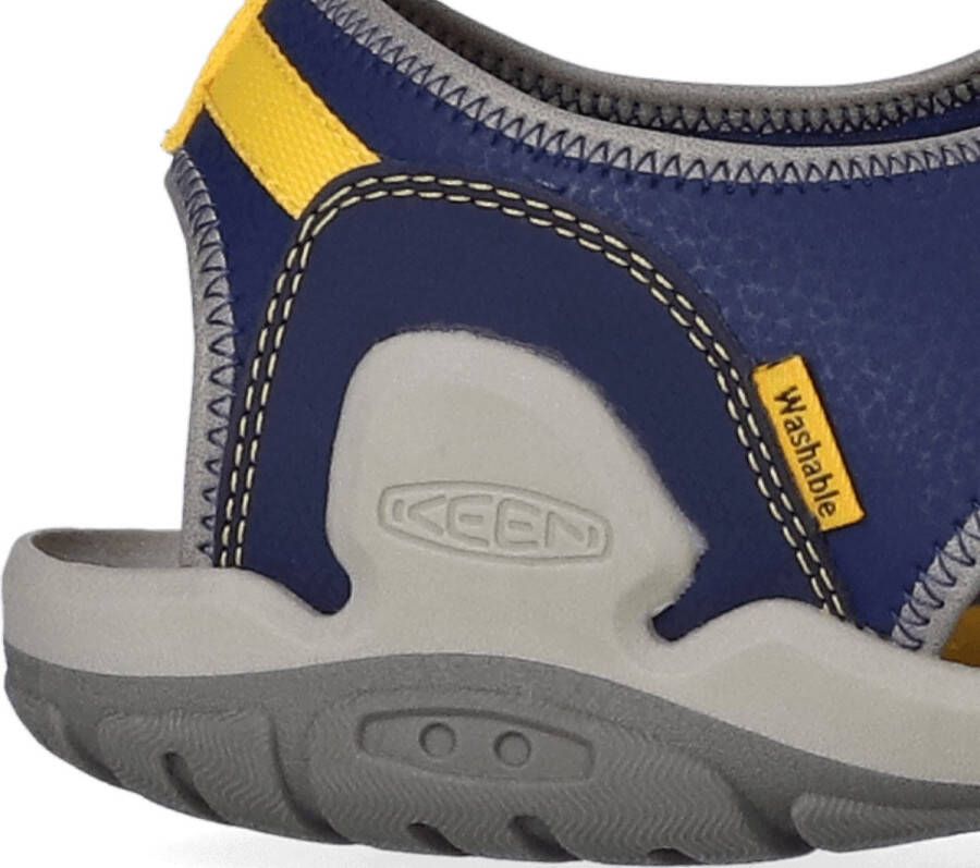 Keen Knotch Creek Older Kids' Open-Toe Sandalen Blue Depths Yellow Blauw Nylon K1026159 - Foto 11