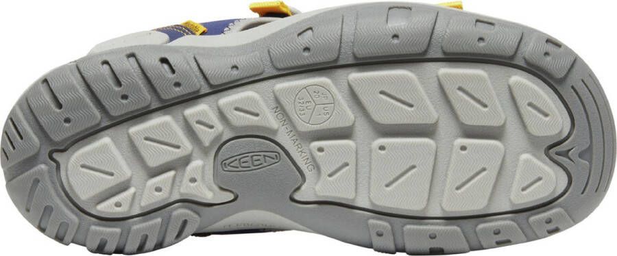 Keen Knotch Creek Older Kids' Open-Toe Sandalen Blue Depths Yellow Blauw Nylon K1026159 - Foto 2