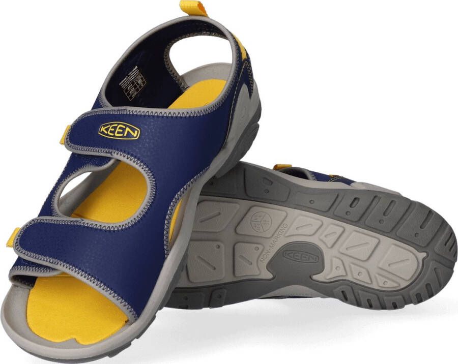 Keen Knotch Creek Older Kids' Open-Toe Sandalen Blue Depths Yellow Blauw Nylon K1026159 - Foto 4