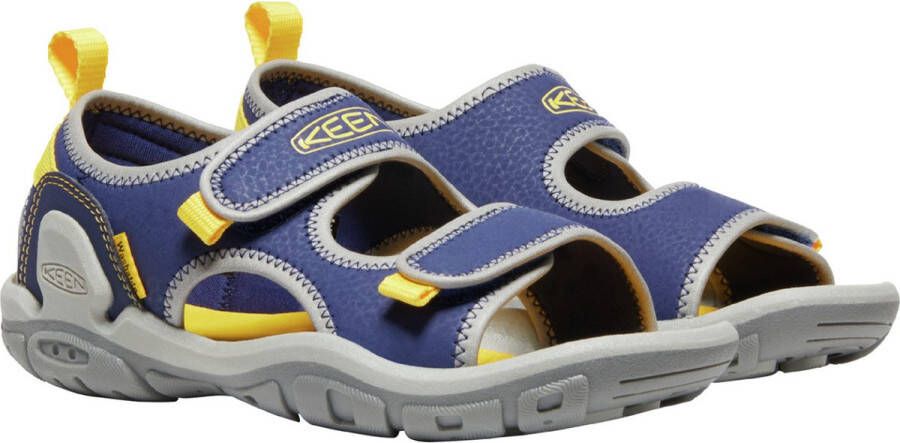 Keen Knotch Creek Older Kids' Open-Toe Sandalen Blue Depths Yellow Blauw Nylon K1026159 - Foto 6