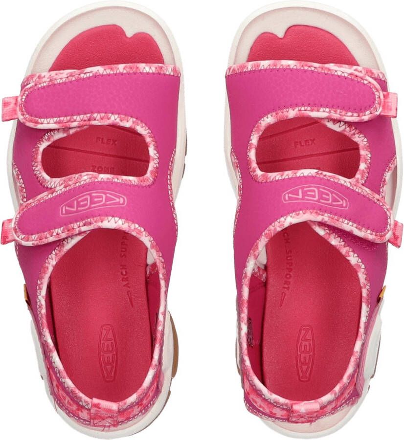 Keen Knotch Creek Older Kids' Open-Toe Sandalen Pink Multi Roze Nylon K1025646