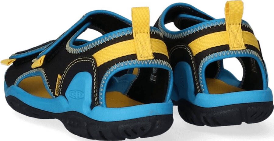 Keen Knotch Creek Older Kids' Sandalen Black Vivid Blue Blauw Nylon K1025645