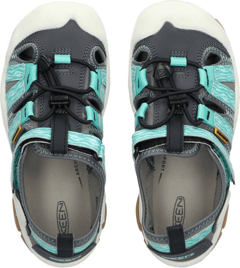 Keen Knotch Creek Older Kids' Sandalen Steel Grey Waterfall Grijs Nylon K1026155 - Foto 7