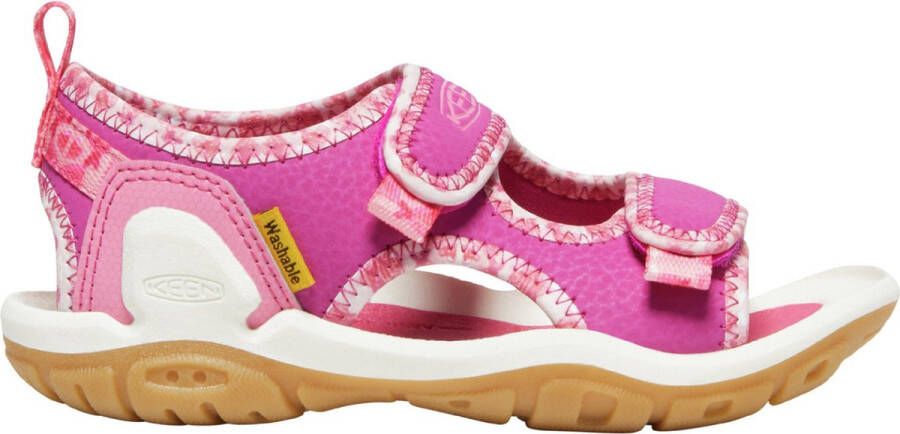 Keen Knotch Creek Younger Kids' Open-Toe Sandalen Pink Multi Roze Nylon K1025649