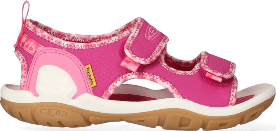 Keen Knotch Creek Younger Kids' Open-Toe Sandalen Pink Multi Roze Nylon K1025649