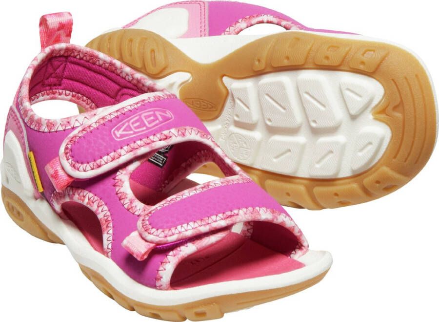 Keen Knotch Creek Younger Kids' Open-Toe Sandalen Pink Multi Roze Nylon K1025649