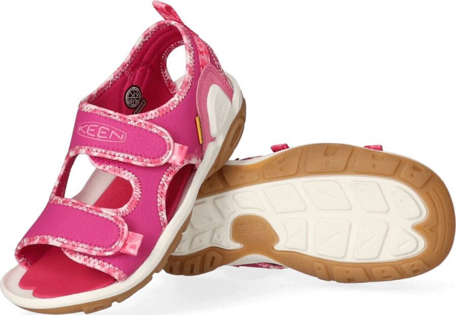 Keen Knotch Creek Younger Kids' Open-Toe Sandalen Pink Multi Roze Nylon K1025649