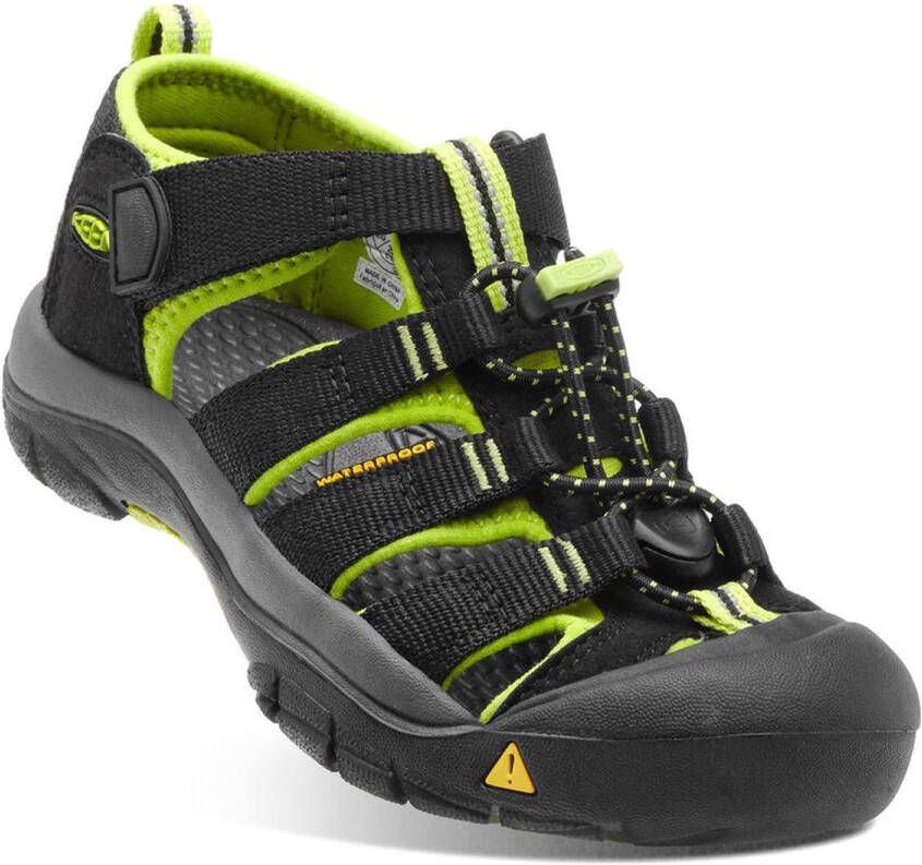 Keen Newport H2 Older Kids Sandalen Black Lime Green