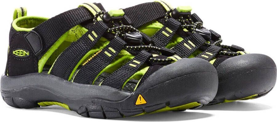 Keen Newport H2 Older Kids Sandalen Black Lime Green