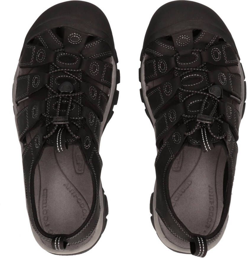 Keen Newport Heren Wandelsandalen Black Steel Grey Zwart Leer K1022247 - Foto 11