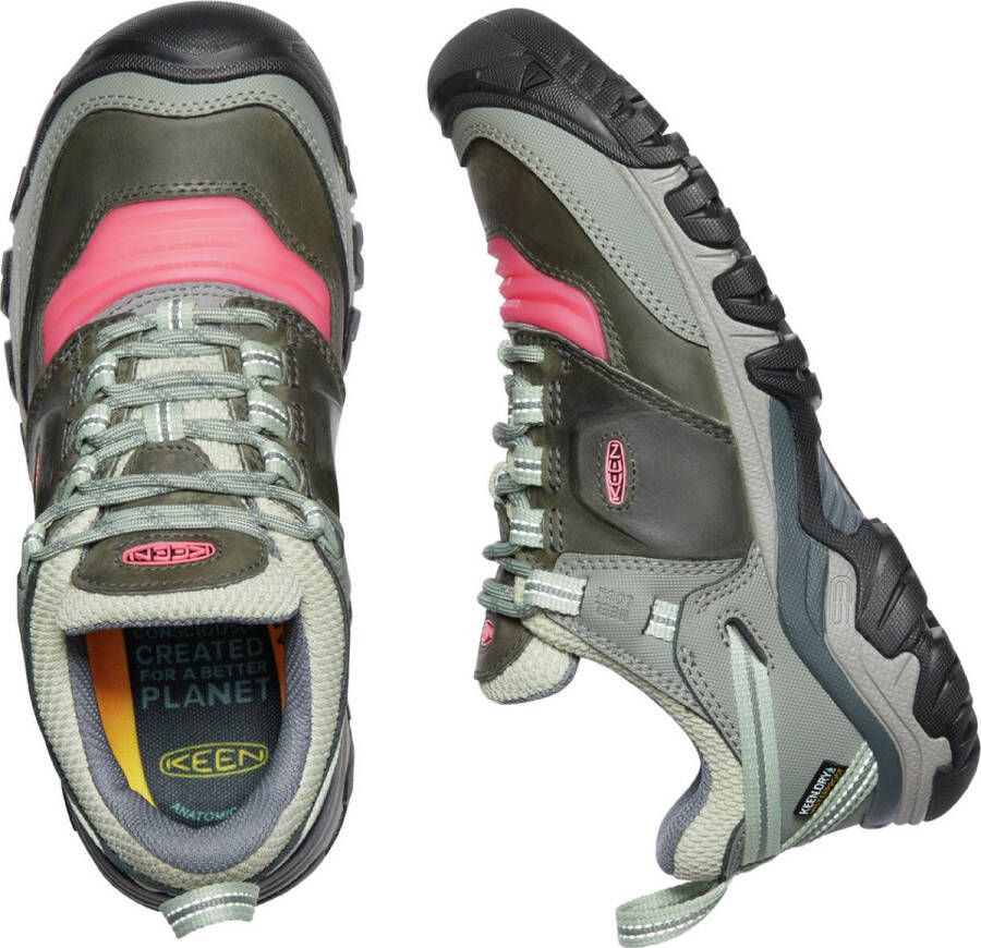 Keen Ridge Flex Dames Wandelschoenen Castor Grey Dubarry Grijs Leer K1024922