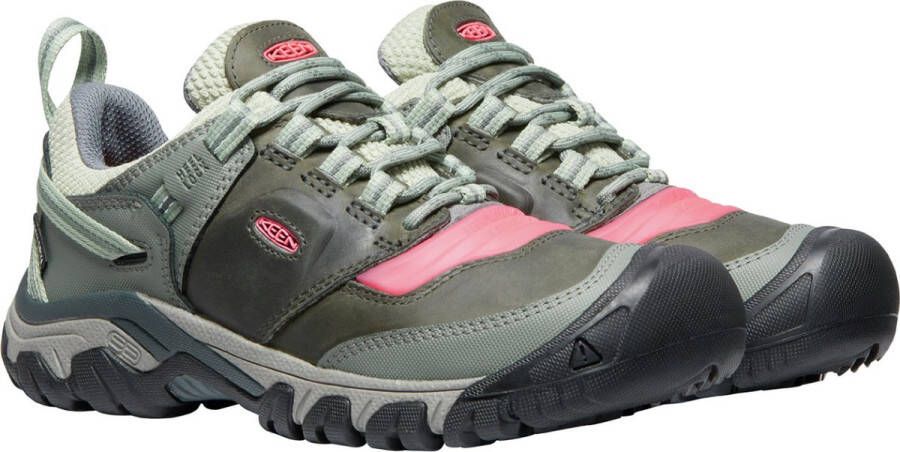 Keen Ridge Flex Dames Wandelschoenen Castor Grey Dubarry Grijs Leer K1024922