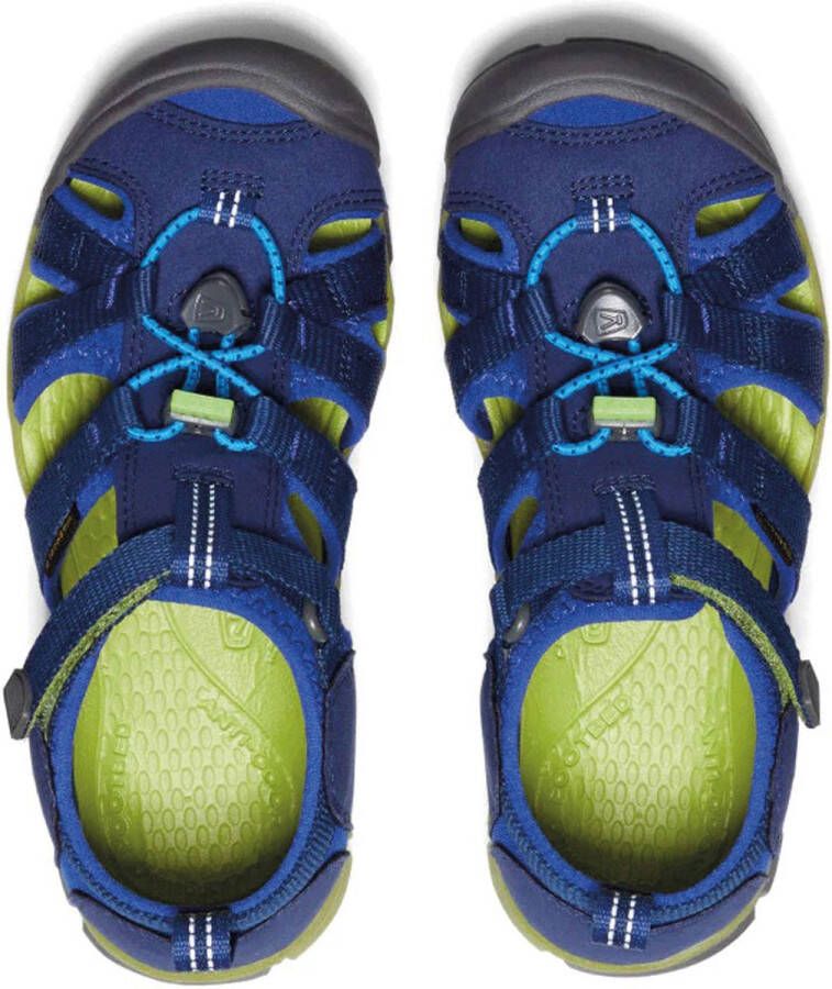 Keen Seacamp II Older Kids Sandalen Blue Depths Chartreuse Blauw Polyester K1022993