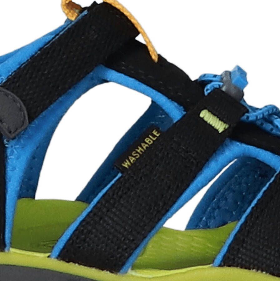 Keen Seacamp II Younger Kids Sandalen Black Brilliant Blue Zwart Polyester K1022969