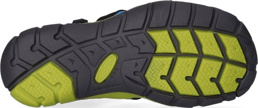 Keen Seacamp II Younger Kids Sandalen Black Brilliant Blue Zwart Polyester K1022969