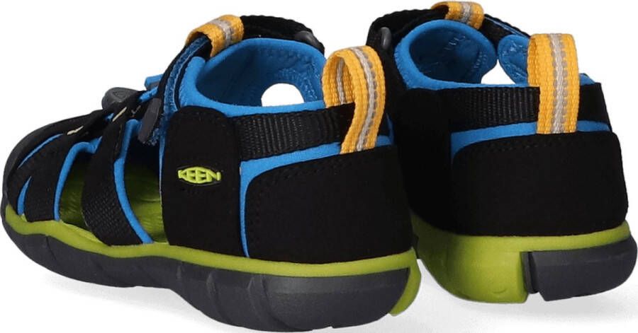 Keen Seacamp II Younger Kids Sandalen Black Brilliant Blue Zwart Polyester K1022969