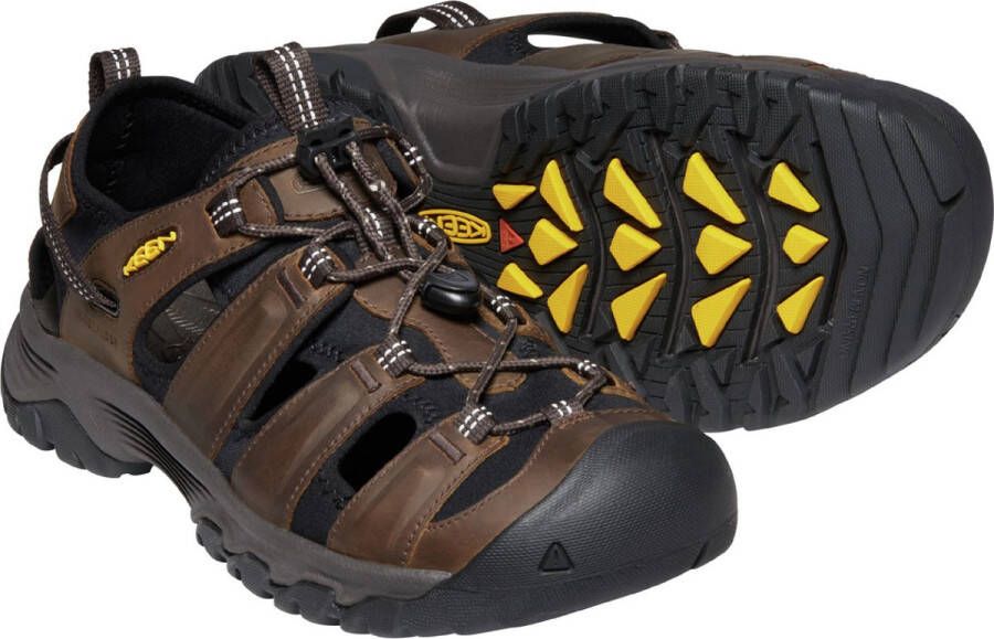 Keen Targhee III Heren Wandelsandalen Bison Mulch Bruin Leer K1022427