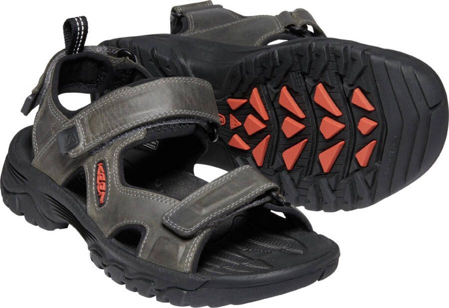 Keen Targhee III Heren Wandelsandalen Grey Black Grijs Leer K1022424