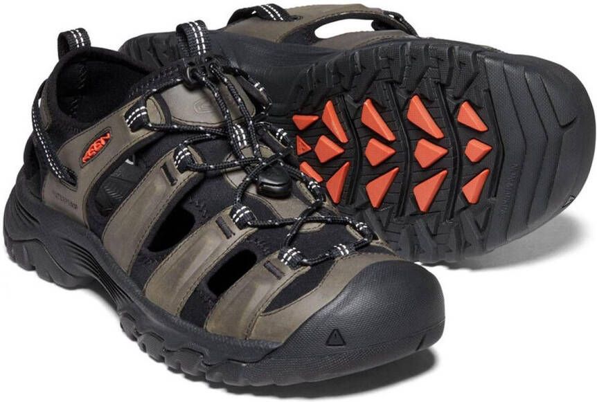 Keen Targhee III Heren Wandelsandalen Grey Black Grijs Leer K1022428