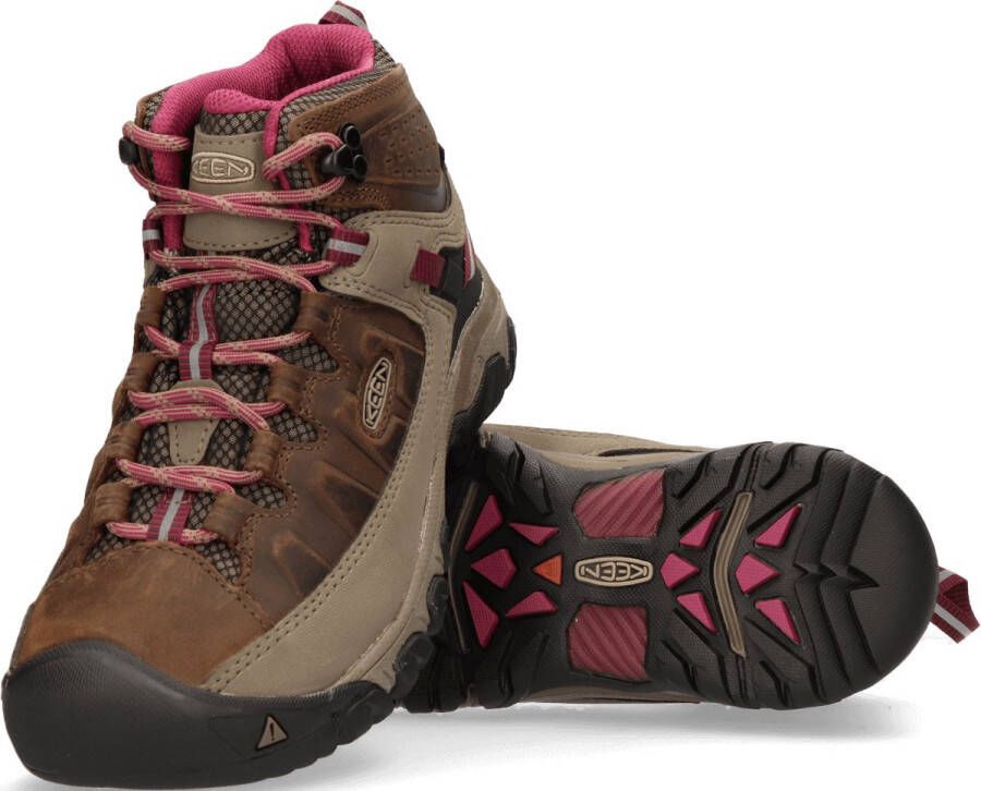 Keen Targhee III Mid Dames Wandelschoenen Weiss Boysenberry Bruin Leer