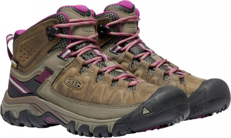 Keen Targhee III Mid Dames Wandelschoenen Weiss Boysenberry Bruin Leer