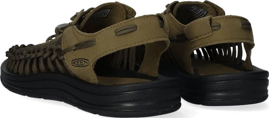 Keen Uneek Heren Sandalen Dark Olive Black Groen Polyester K1023381