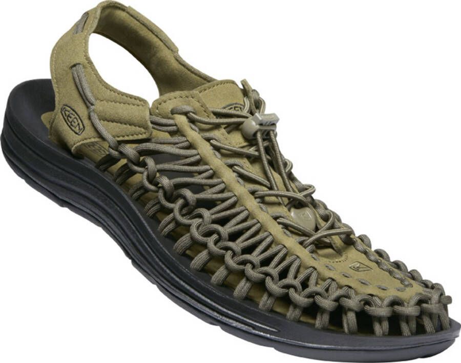 Keen Uneek Heren Sandalen Dark Olive Black Groen Polyester K1023381