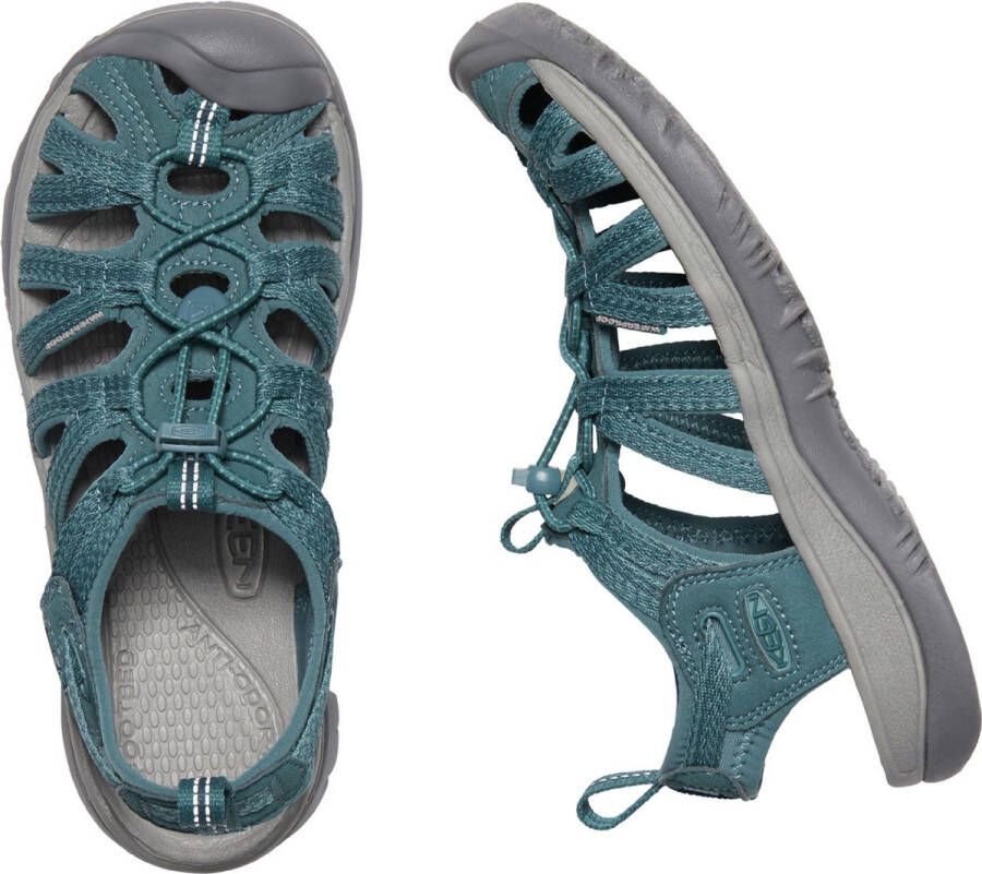 Keen Whisper Dames Wandelsandalen Smoke Blue Aqua Polyester