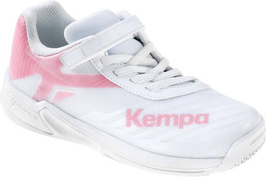 Kempa Wing 2.0 Velcro kinderen Sportschoenen Volleybal Indoor wit roze