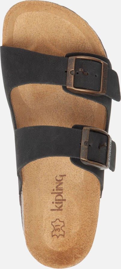 Kipling Sandalen zwart Leer