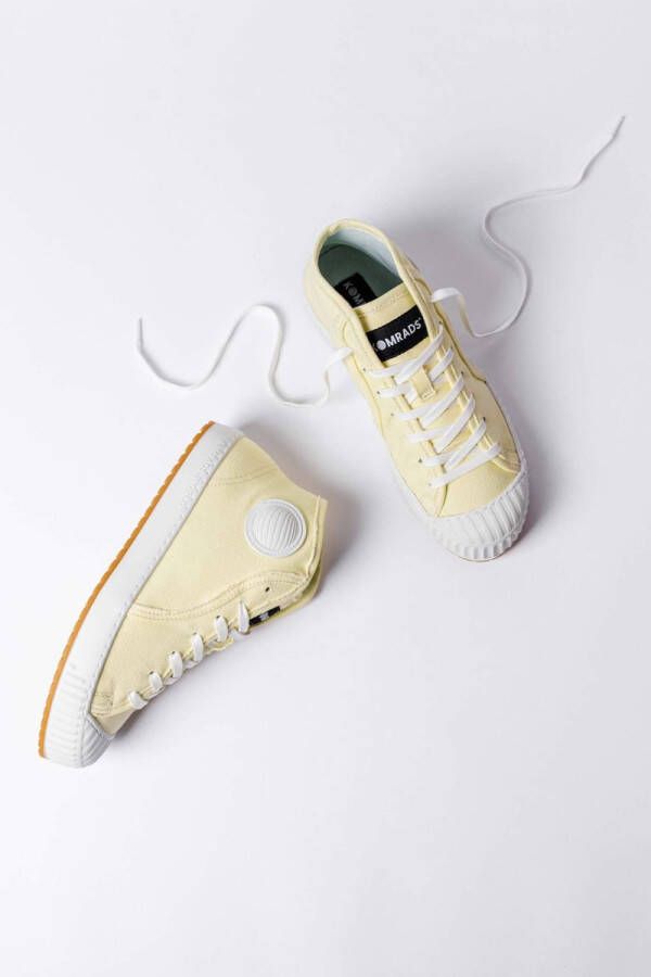 Komrads vegan sneakers ICNS Partizan Ancient Yellow- Schoen uit duurzaam en gerecycleerd materiaal Geel