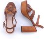 Kunoka ANNA high sandal cuoio Sandalen met hak Dames Bruin - Thumbnail 4