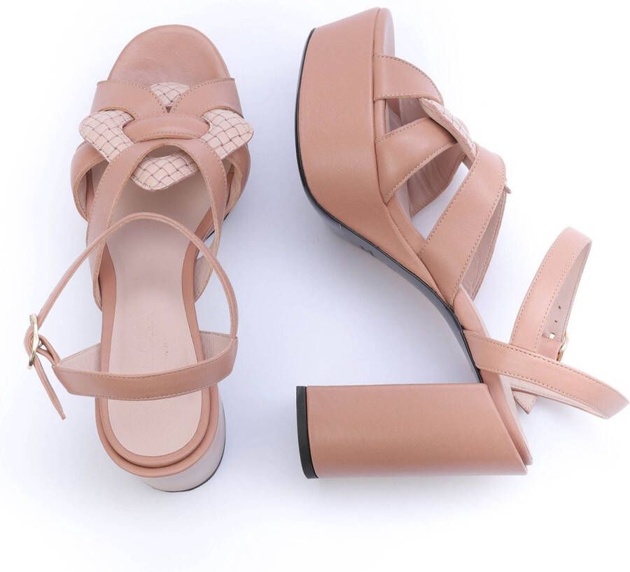 Kunoka ANNA high sandal nude Sandalen met hak Dames Roze - Foto 2