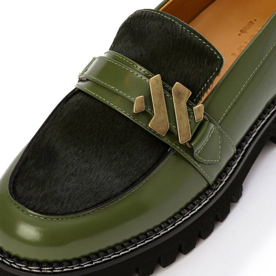 Kunoka EMMY loafer malachite Loafers Dames Groen - Foto 3