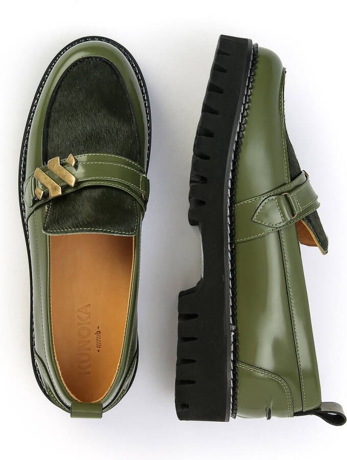 Kunoka EMMY loafer malachite Loafers Dames Groen - Foto 5