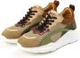 Kunoka IZZI platform sneaker mercury Sneakers Dames Groen Beige Bruin - Thumbnail 3