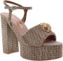 Kurt Geiger London Kensington Platform Sandalen Dames Beige - Thumbnail 7