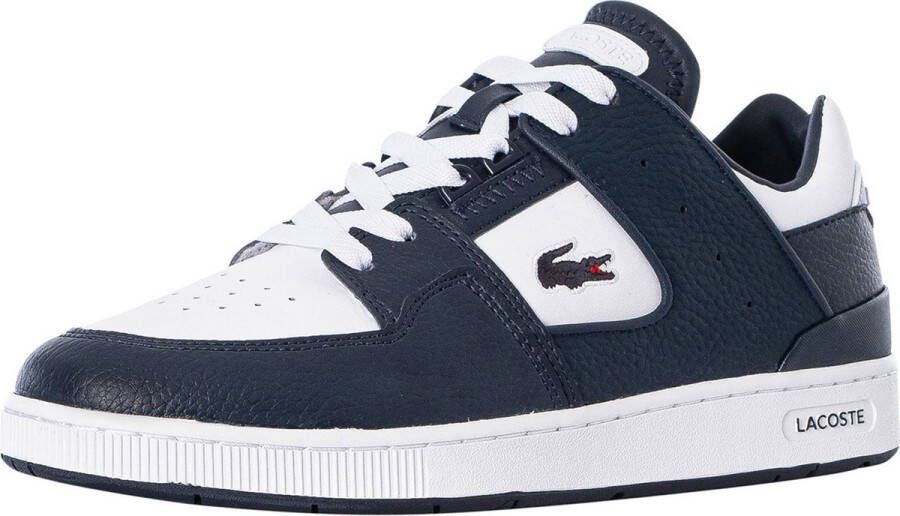 Lacoste Court Cage Heren Sneakers Wit Donkerblauw